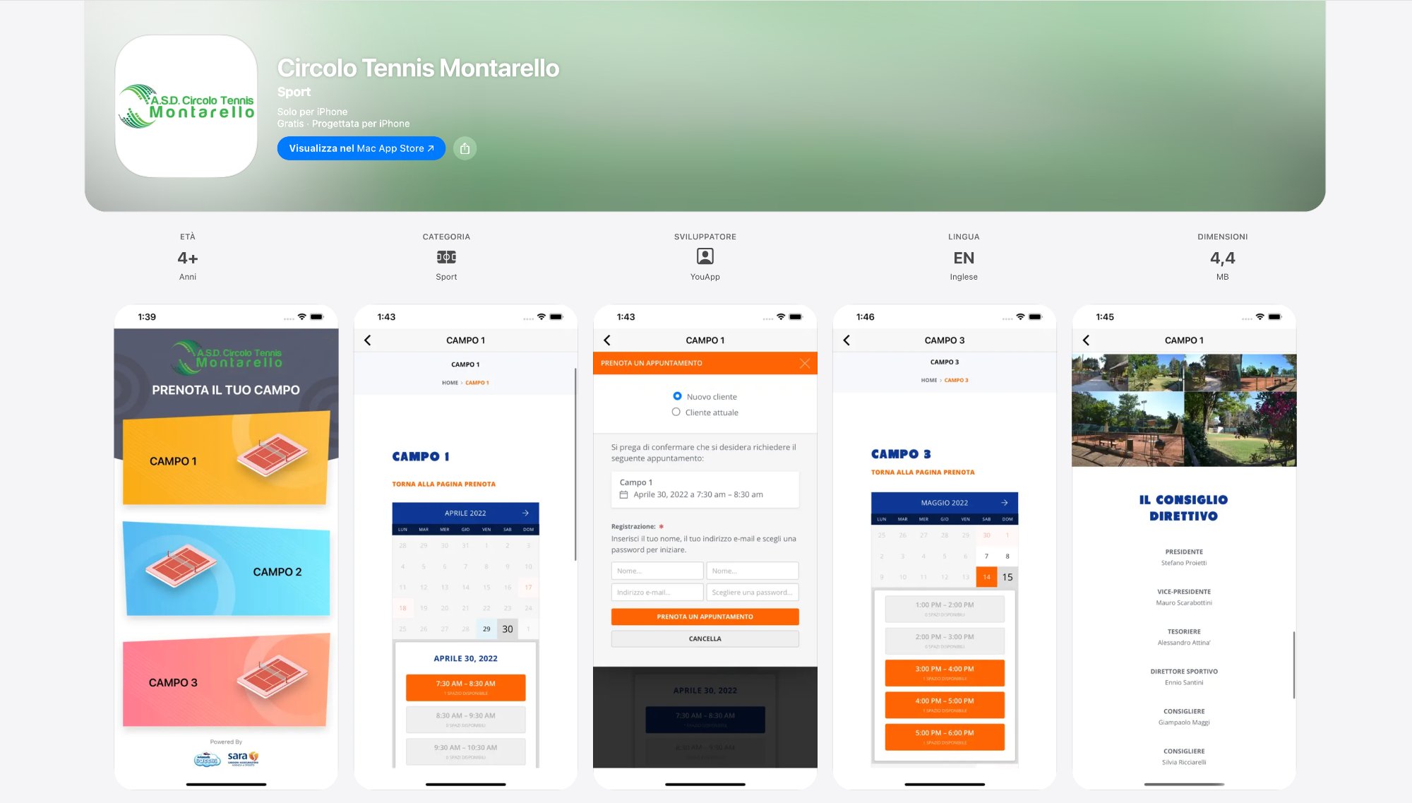 Circolo Tennis Montarello App